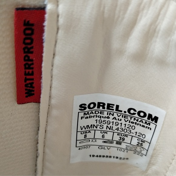 Sorel Brex Chelsea Chukka Boots Womens Size 8 Natural Sea Salt Waterproof - Picture 8 of 8